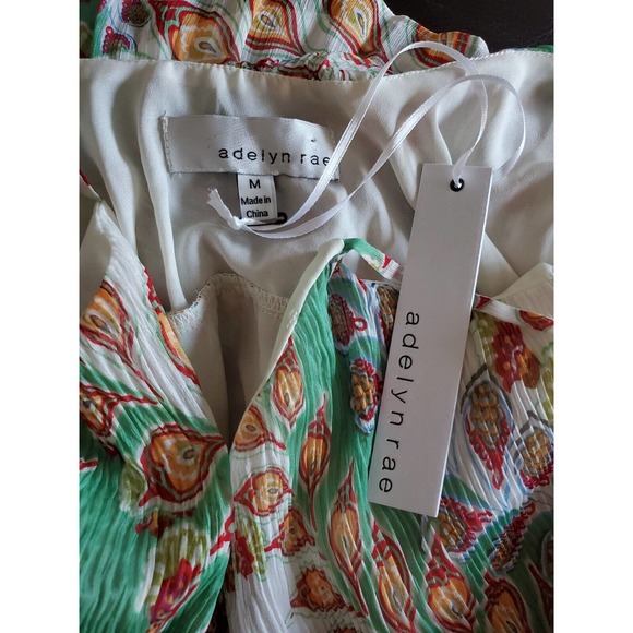 Adelyn Rae Flowy Layered Mini Dress Adjustable Straps Women's Sz M Boho Chic NWT - Picture 5 of 11